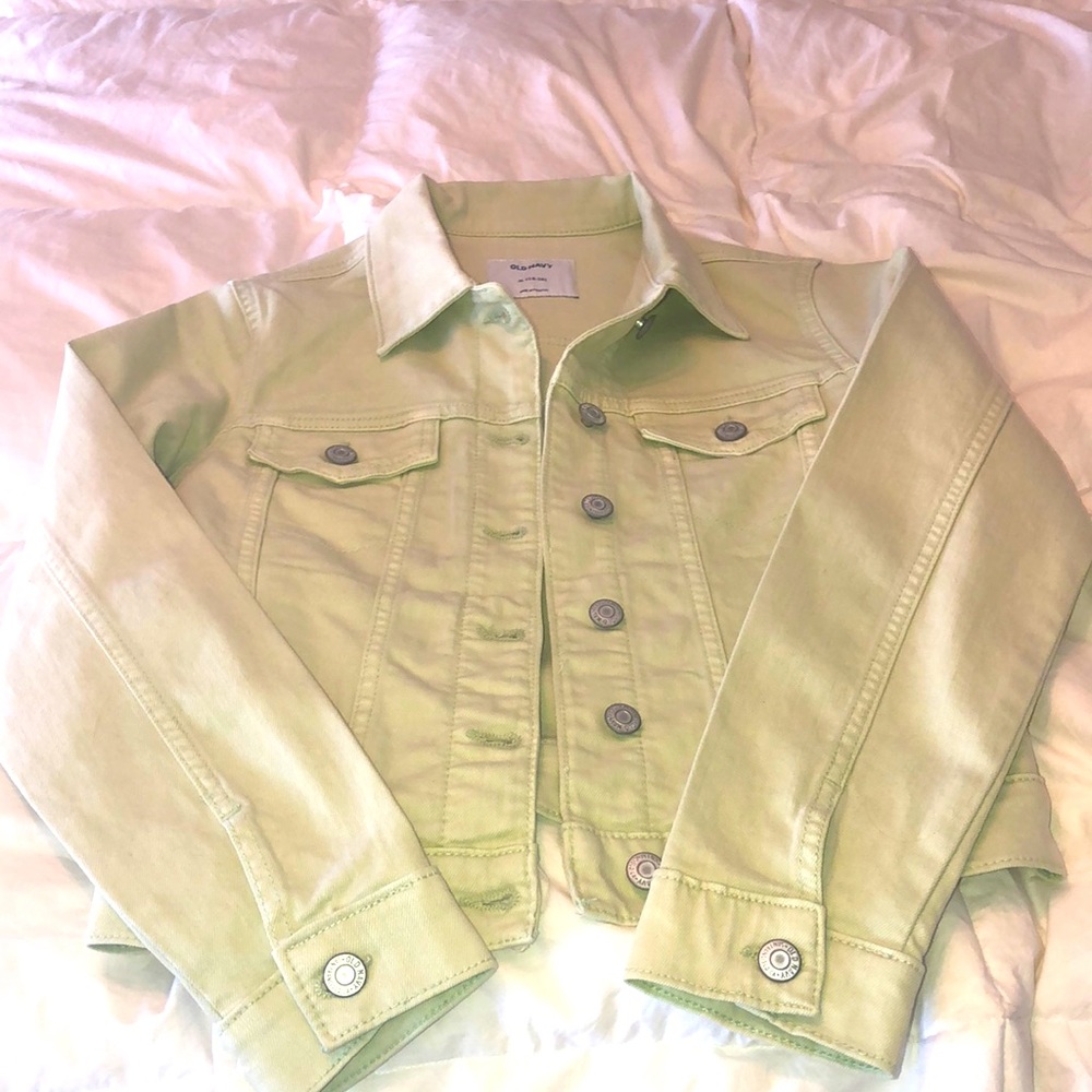 Girls light green jean jacket